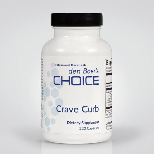 Crave Curb bottle for managing food cravings and supporting healthy weight.