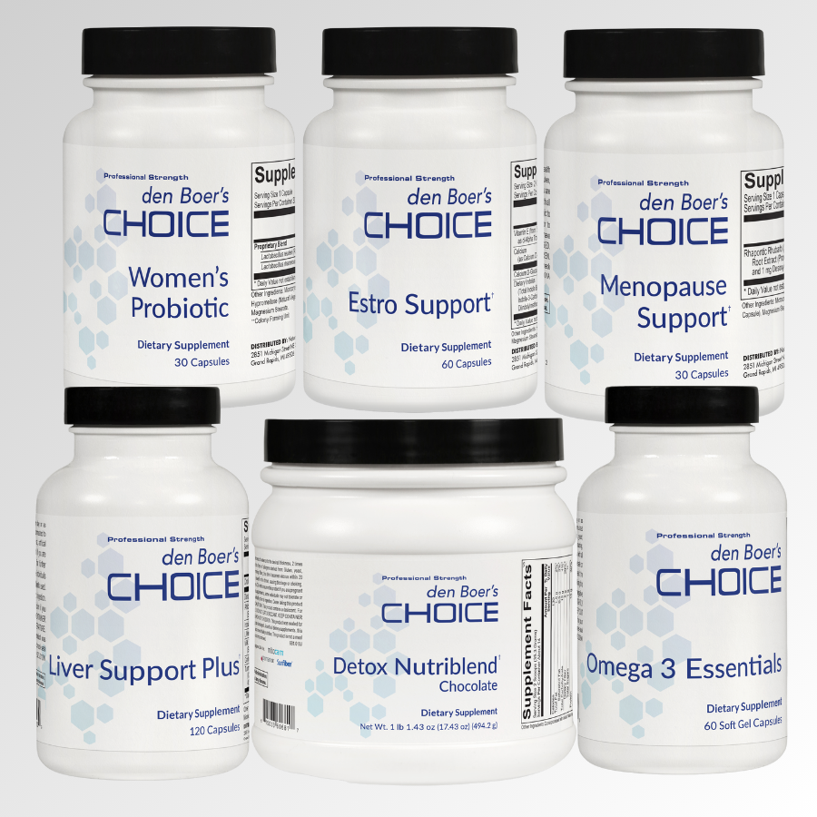 Menopause Bundle – A comprehensive supplement bundle supporting hormone balance, detoxification, and overall wellness during menopause.