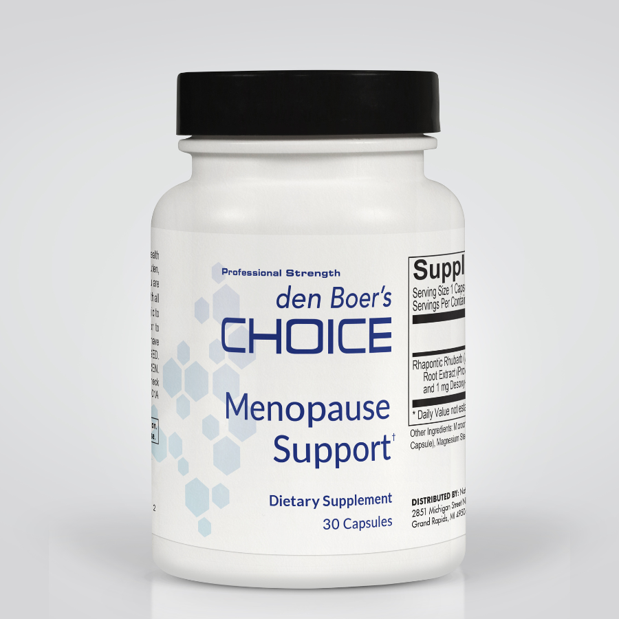 Menopause Support supplement for reducing hot flashes, balancing hormones, and supporting mood during menopause.